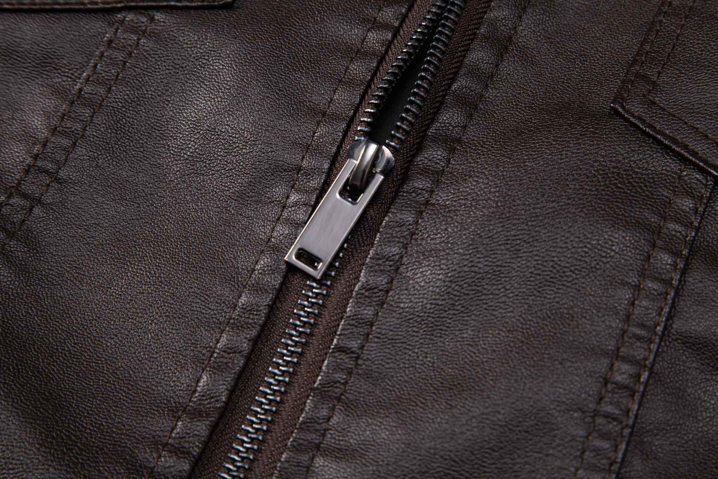 Men's Leather Jacket 2025 New Spring Autumn Winter Korean Style Slim Fit Trendy Fleece Lined Thickened Motorcycle Jacket Men's