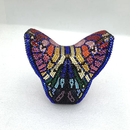 Women Butterfly Gems Evening Minaudiere Clutch Bags Women Crystals Purses and Handbags Bridal Wedding Purse Luxury Clutch Bag