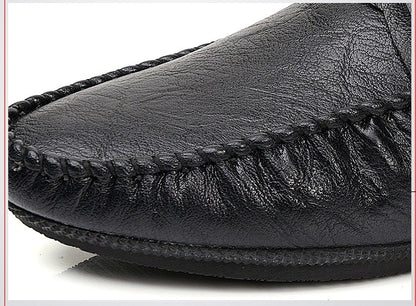 High Quality Leather Men Casual Shoes Comfortable Light Men Loafers Formal Men Dress Shoes Breathable Slip on Men Driving Shoes