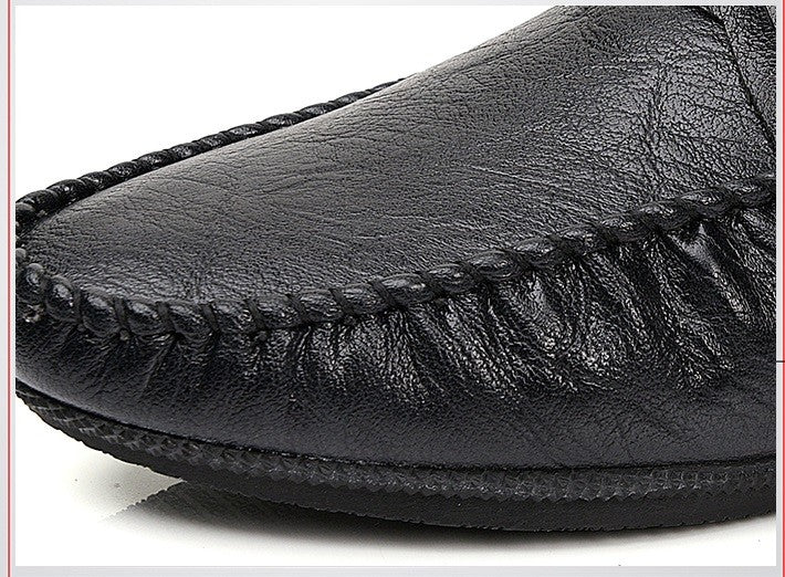 High Quality Leather Men Casual Shoes Comfortable Light Men Loafers Formal Men Dress Shoes Breathable Slip on Men Driving Shoes