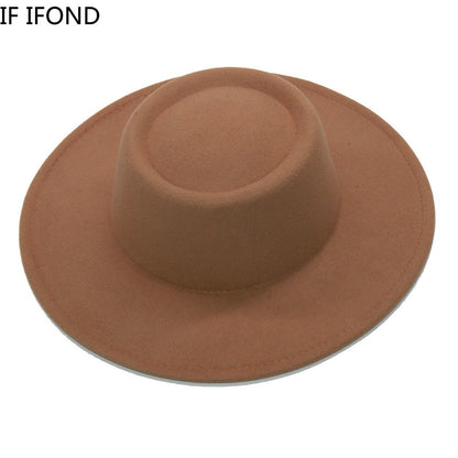 Chapéus Fedora Masculino Feminino Aba Larga 8.5CM Lã Feltro Chapéus Jazz Estilo Britânico 2023 Chapéu Panamá Formal Social