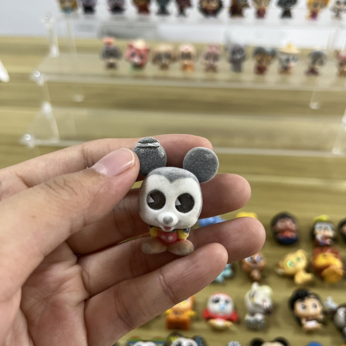 Anime Disney Doorables Kawaii Boneca Olhos Grandes Mickey Buzz Lightyear Bonecos de Ação Modelo Brinquedo Colecionável Desenho Animado Presentes Infantis