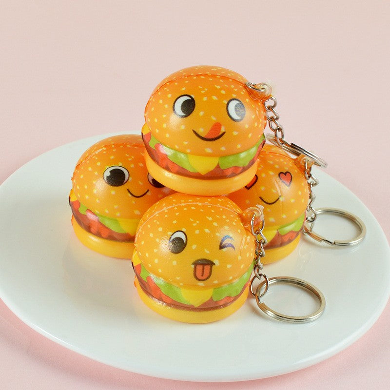 6Pcs Simulated Food Donut Fries Squish Stress Relief Toys for Kids Birthday Party Favors Classroom Rewards Gift Goodie Filler