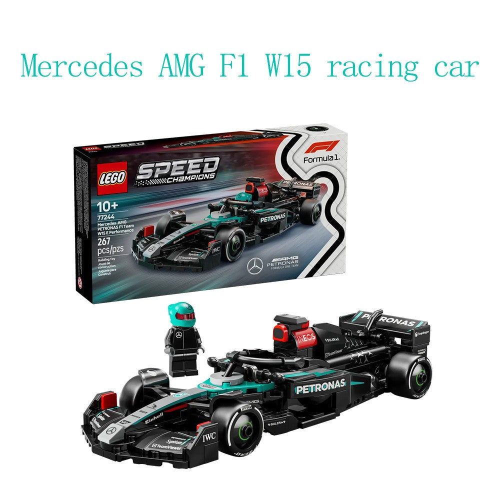 Lego Speed 77242 Ferrari SF24 Red Bull Racing RB20 Mercedes AMGF1 KICK Sauber Racing Blocos de Montar Brinquedos para Meninos e Meninas
