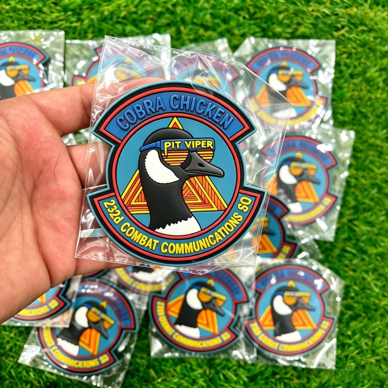 Wholesale Custom PVC Patch 3D Rubber Soft Badges Personalised Logo with Hook&Loop Backing Tactical Patches for Clothing Bags