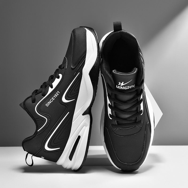 Men Sports Running Shoes Outdoor Walking Soft Casual Sneakers Fashion Designer Leather Sneaker Waterproof Men's Tennis Masculina