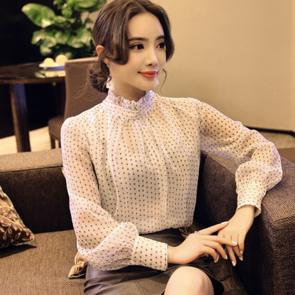 Long Sleeve Blouse Women Casual Striped Chiffon Blouse Shirt Fashion Women Blouses 2024 Top Female Blusa Feminina Women Tops A28