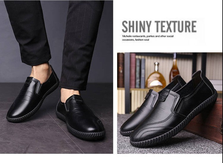 2024 Autumn Casual Men's Shoes Versatile soft leather footwear Fashion comfortable loafers male breathable new flat Zapatos