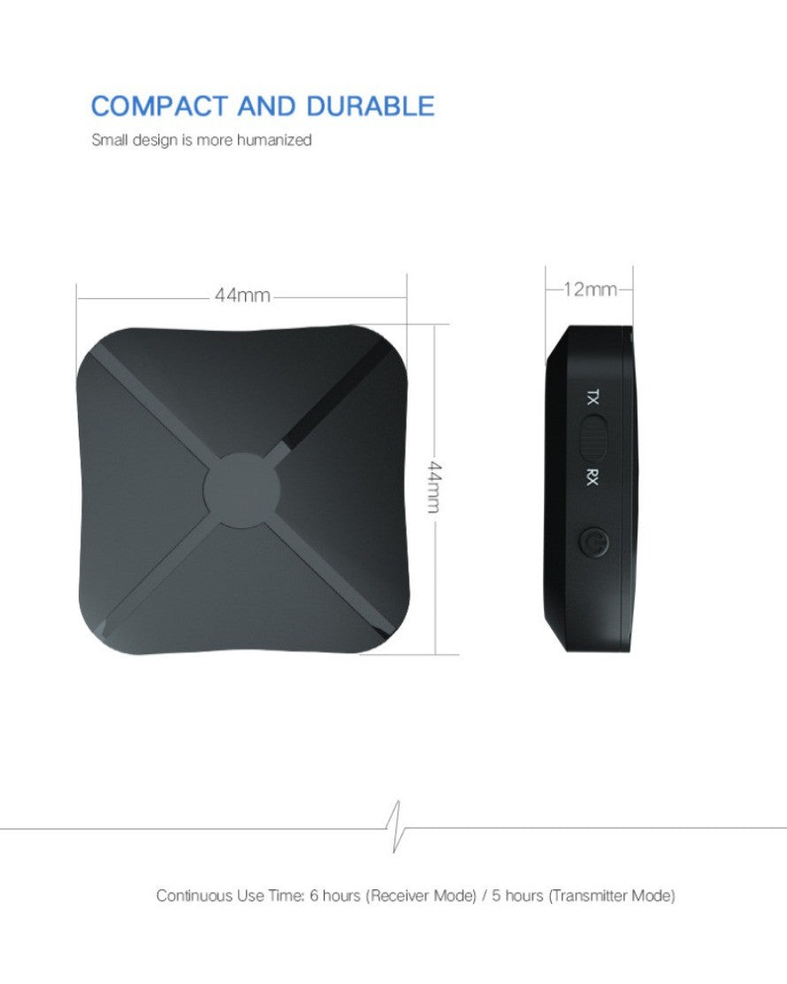 2 in 1 Bluetooth Transmitter Receiver Wireless 3.5mm AUX Stereo Bluetooth Audio Receiver Adapter  For Car TV/Home Audio Systems