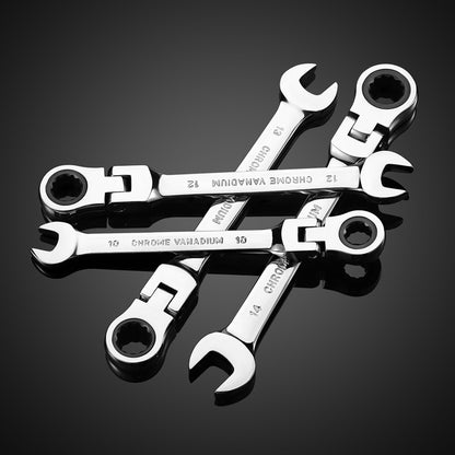 1 Chave Catraca Flexível com Cabeça Articulada para Garagem, Ferramenta Manual Métrica para Reparo Automotivo e Residencial