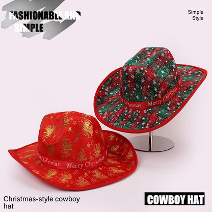 Winter Fashion Christmas Ribbon Decorated Simple Denim Hat Elegant Halloween Matching Trendy New Arrival