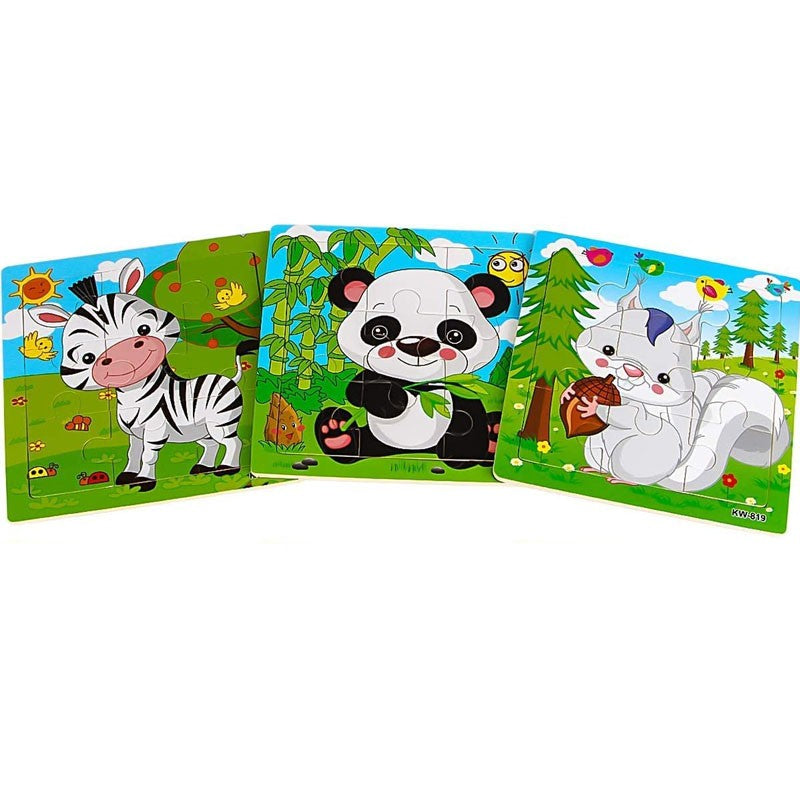 9/16 Jigsaw Puzzles for Kids Ages 2 3 4 5 Toddler Wooden Puzzle Preschool Educational Toys Set Animals Puzzle for Boys and Girls