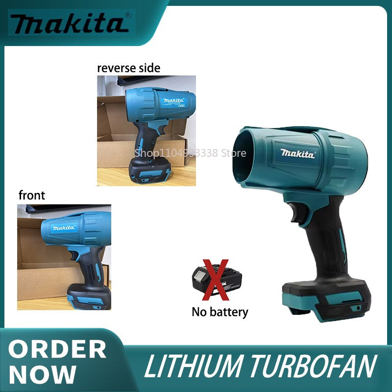 Soprador Turbo Jet Fan Makita 30000RPM Violento, Ventilador Elétrico 18V, Velocidade de Vento Turbo Recarregável com Luz, Ferramenta para Limpeza de Carros