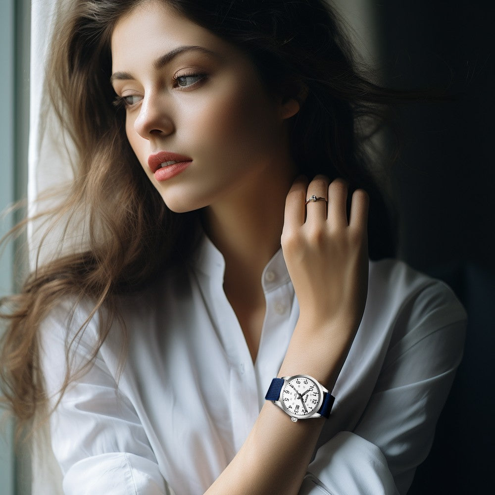 BIDEN Men's Watch Simulated Quartz Sports Men's and Women's Watch 30 Waterproof Second Hand Luminous Easy to Read Dial