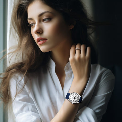 BIDEN Men's Watch Simulated Quartz Sports Men's and Women's Watch 30 Waterproof Second Hand Luminous Easy to Read Dial