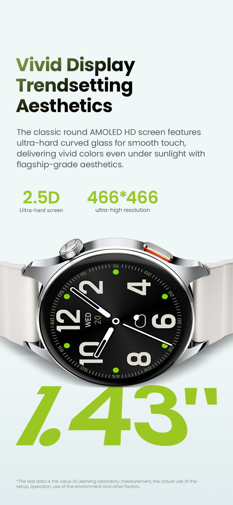 Smartwatch HAYLOU Watch 4S GPS, tela AMOLED HD de 1.43", posicionamento GPS de 5 satélites, mais de 120 modos de treino, relógio inteligente de esporte e fitness