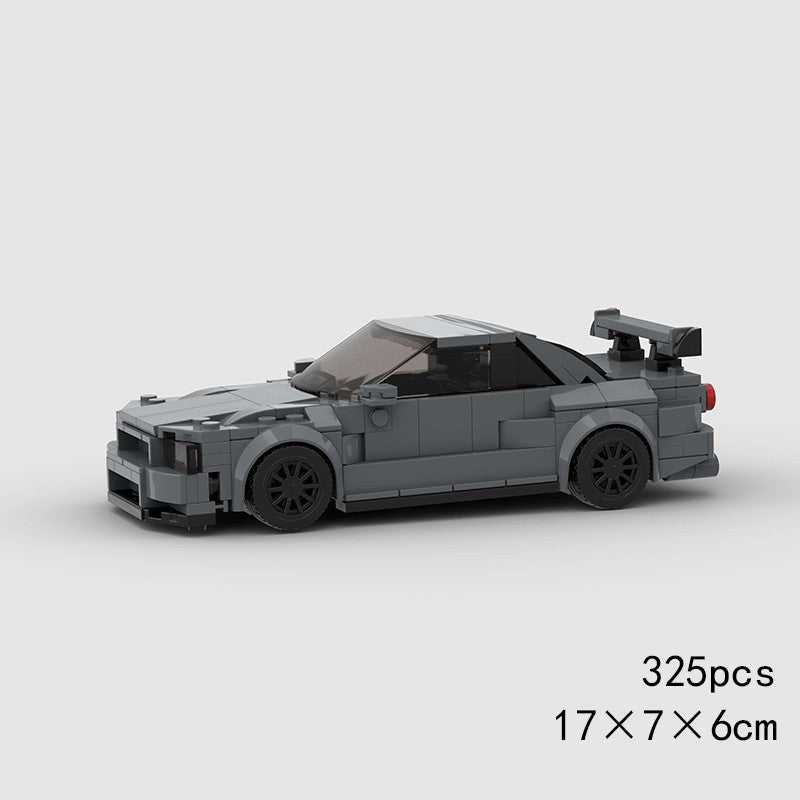 MOC Speed Sports Super Carro de Corrida Blocos de Montar DIY Tijolos Cidade Rally Técnico Grande Veículo de Corrida Presente de Natal Brinquedo