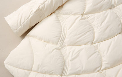 2023 Winter New Fashion Stand Collar X-Long Women Down Jackets Female Casual Loose Ultra Lightweigh White Duck Down Warm Coat