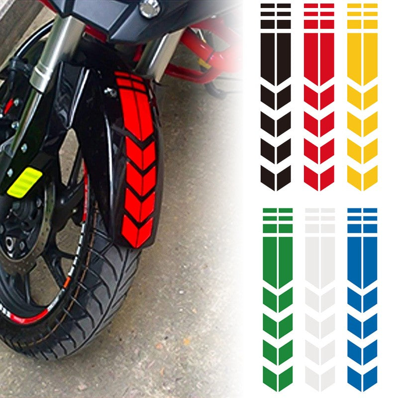 1 Conjunto de 5 Cores Faixas de Estilo para Carros Adesivos e Decalques Refletivos para Rodas de Moto e Motocross Fita Refletiva para Aro 17/18 Polegadas
