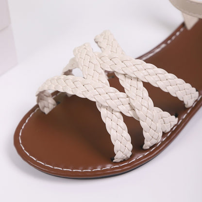 Summer Braided Woman Sandals Party Shoes Ladies Outdoor Sandals for Women Casual Shoe Soft Sandal Rubber Female Footwear