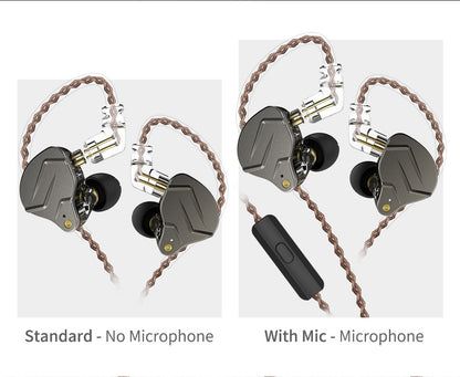 KZ ZSN Pro 1BA+1DD Hybrid technology HIFI Bass Earbuds Metal In Ear Earphones Bluetooth Headphone Sport Noise Cancelling Headset