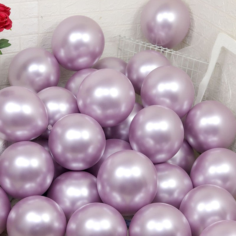 10/20/50pcs Metal Luster Chrome Balloon 5/10/12inch Latex Balloons Rose Gold Silver Red Purple Green Pink Balloon Birthday Party