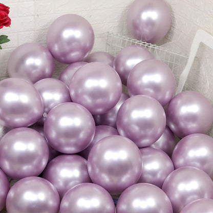 10/20/50pcs Metal Luster Chrome Balloon 5/10/12inch Latex Balloons Rose Gold Silver Red Purple Green Pink Balloon Birthday Party