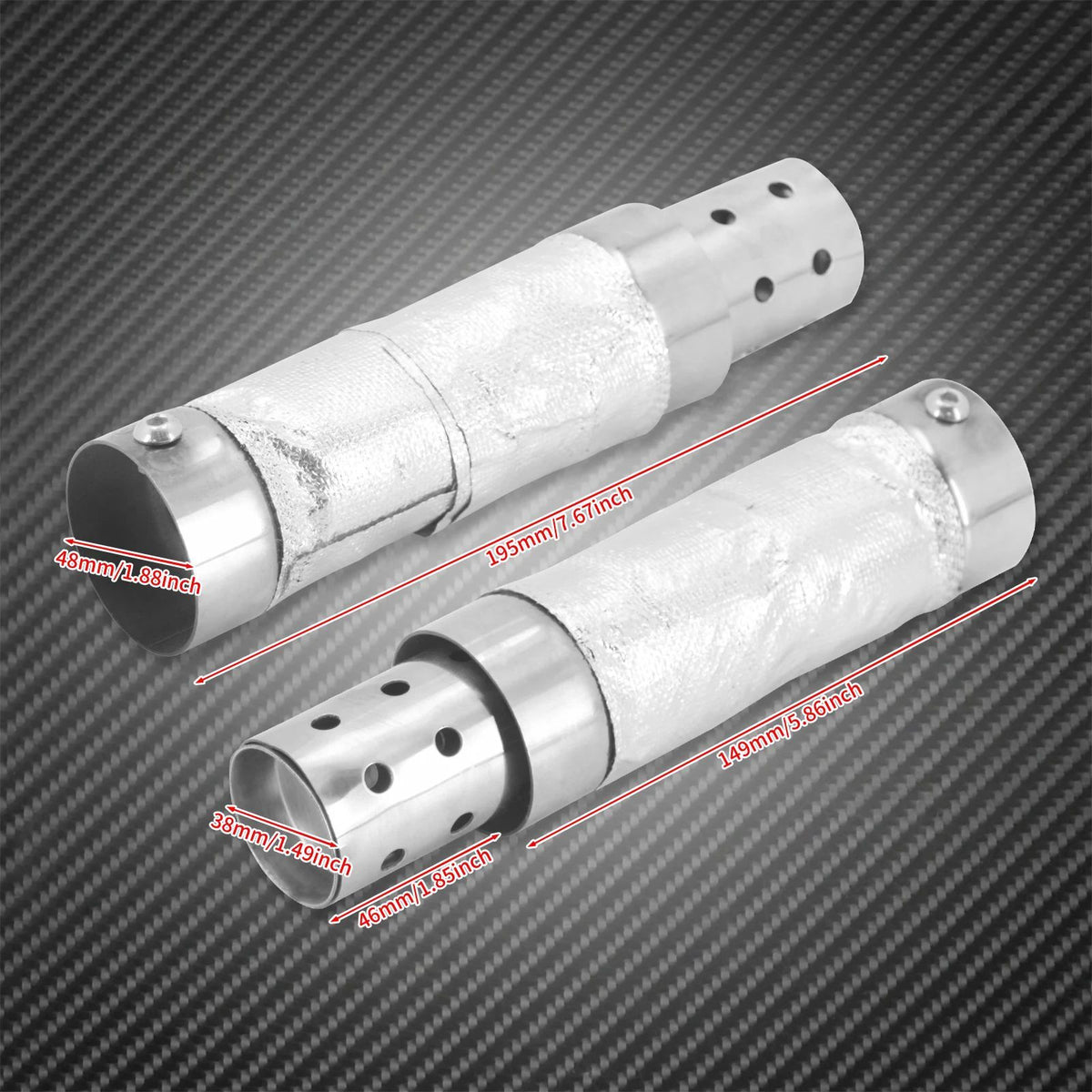 Motorcycle Exhaust Pipe Muffler 38-48mm Quiet Baffle Universal For Harley Sportster XL 1200 883 Touring FLHR FLH Dyna Softail FL