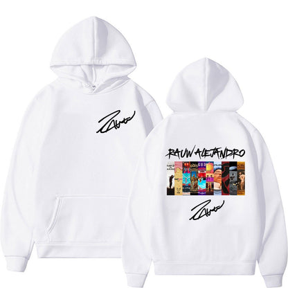 Singer Rauw Alejandro Album Graphics 2025 Autumn/Winter 100% Cotton Printing Hoodie Men's Hip Hop Classic Pop Music Oversized