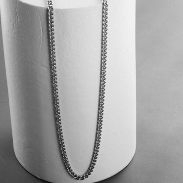 Stainless Steel Gold color Chain Necklace for men Long Chain Choker Men Collar Neck Lace Diy Pendant Silver Color Cord Lobster