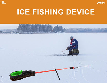 Cana de Pesca de Gelo FTK Mini Portátil de Inverno Haste de Plástico ABS Destacável Impermeável Ponta de Reposição da Haste
