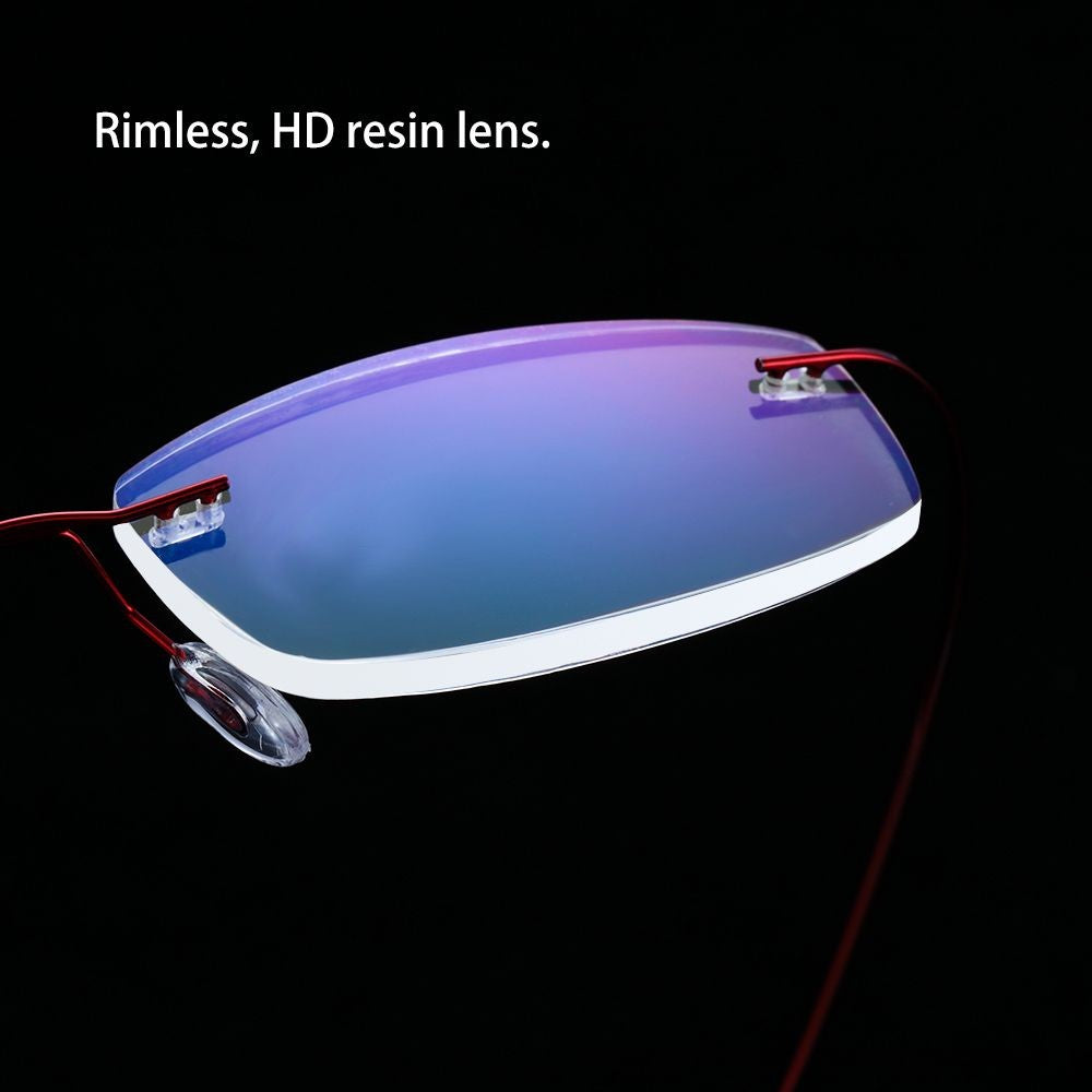 Ultralight TR90 Memory Titanium Rimless Reading Glasses Men&Women Presbyopic Eyeglasses +1.0 +1.5 +2.0 to+3.5 +4.0