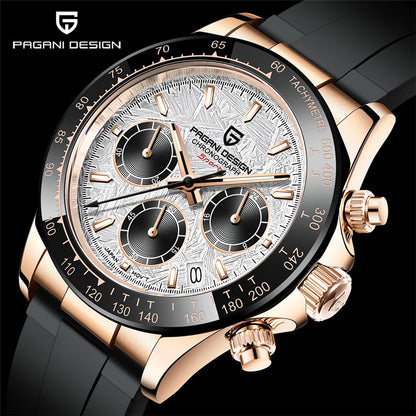40mm New V2 PAGANI DESIGN Men's Quartz Watches Sapphire Retro Chronograph Stainless Steel Waterproof Watch Men Relogio Masculino