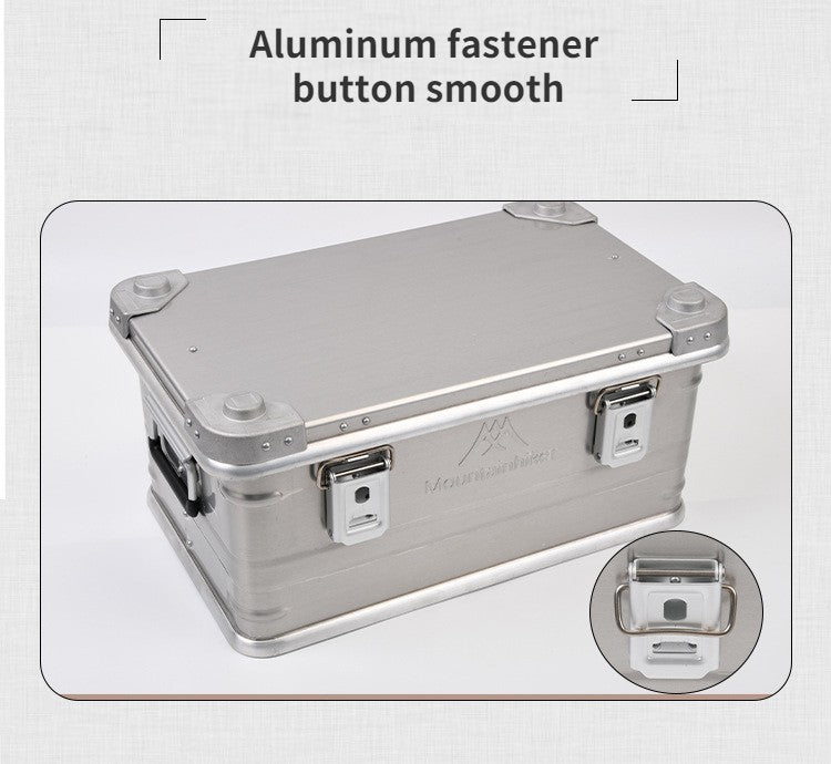 MOUNTAINHIKER Outdoor Storage Box Camping Picnic Travel Aluminum Alloy Large Capacity Box Silver Storage Bag 30-80L