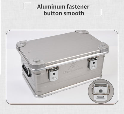 MOUNTAINHIKER Outdoor Storage Box Camping Picnic Travel Aluminum Alloy Large Capacity Box Silver Storage Bag 30-80L