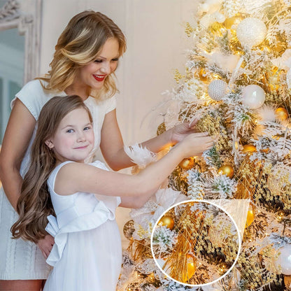 6pcs Christmas Decoration Pistachio Wedding Gift Gold Powder Berries Christmas Tree Handmade DIY Sequin Gold Powder Ball Bunch