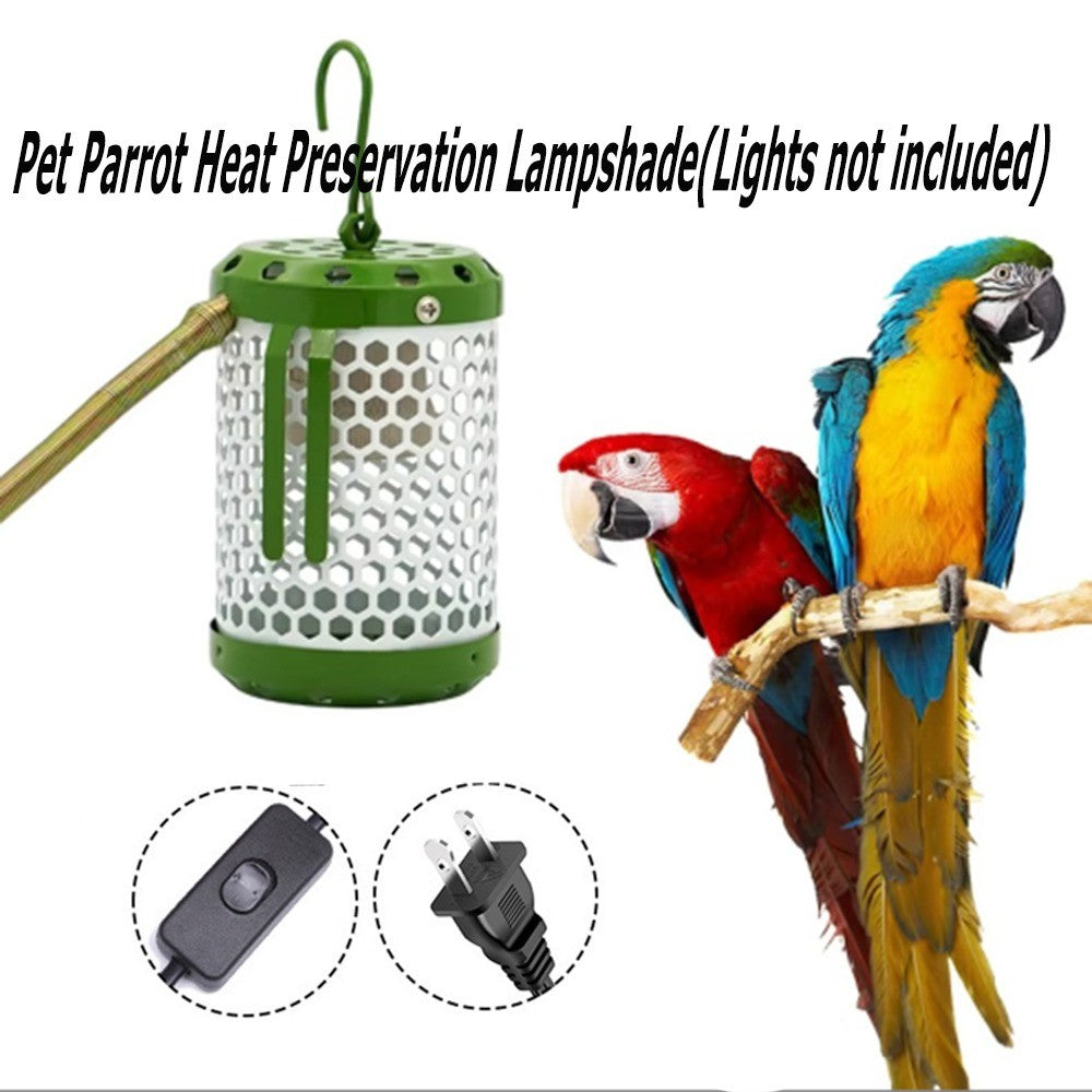 Lâmpada de Preservação de Calor Anti-Mordida para Papagaio, Fio de Metal À Prova de Mastigação, Aquecedor de Gaiola de Pássaro Anti-Queimadura, Plugue US/EU/UK com Gancho