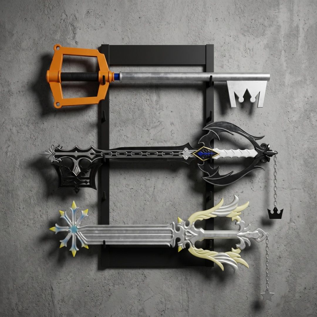33.8inch Kingdom Hearts Sora Keyblade Katana Sword Ninja Knife Blade Real Size Japanese PU Foam 1:1 Scale Cosplay Prop Toy Gift