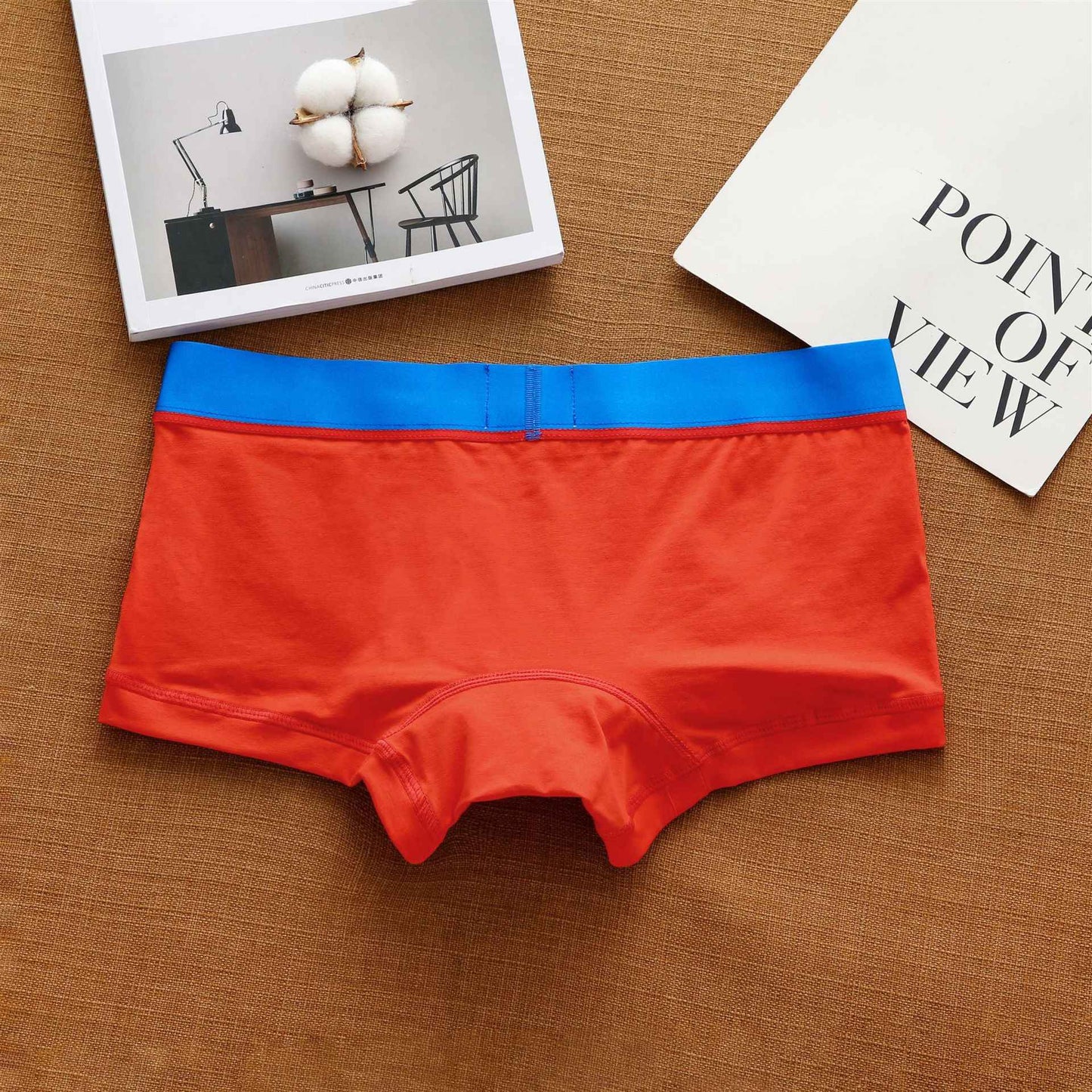 Men's cotton underwear low waist letter tide comfortable sweat-absorbent boxer shorts