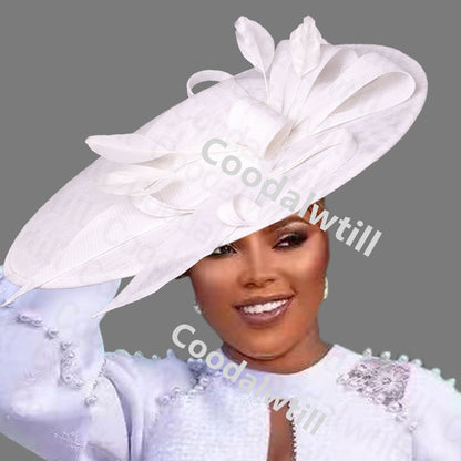 Royal Ascot Big Fascinator Hats Headband Ladies Church Kentucky Derby Headpiece Ladies Race Fashion Hair Accessories Bride Hats