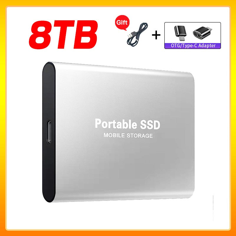 Unidade de Estado Sólido Externa de Alta Velocidade 1TB Disco Rígido Externo Portátil SSD 2TB Disco Rígido Externo SSD Para Laptop Mac