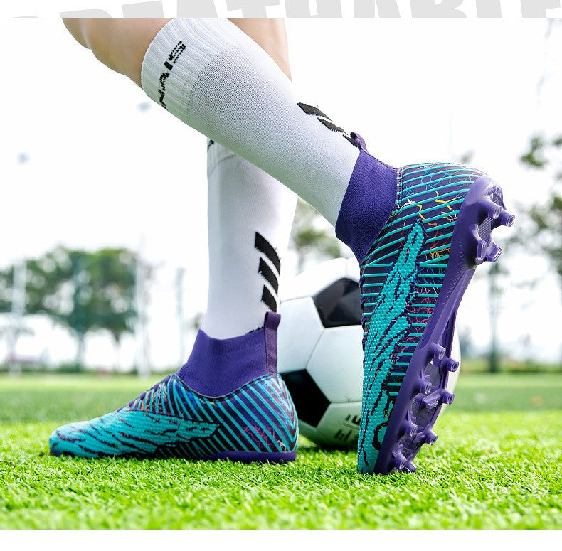Men Light Soccer Shoes Size 35-45 Boys Soccer Shoes Football Boots High Ankle Kids Cleats Training Sport Sneakers Football Shoes