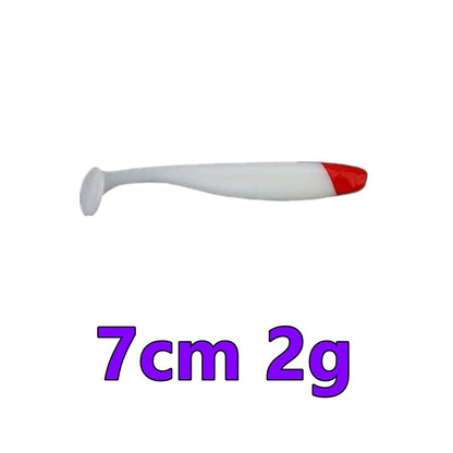 Nova isca macia de silicone 10-1PC, swimbaits, minhoca artificial, isca macia, wobblers de peixe, isca de pesca de carpa baixo, cauda em T 5.5/7/9cm
