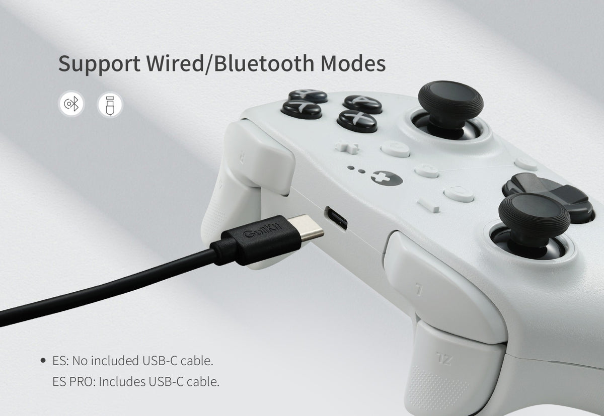 GuliKit ES Pro E-Sports Controller for Nintendo Switch 1/2 Wireless Gamepad with TMR Joystick for PC Windows Android iOS macOS