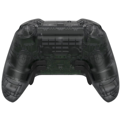 eXtremeRate Clear Full Set Shell w/Buttons Replacement Faceplate Back Plate for Xbox Elite Series 2 Core Controller - Model 1797