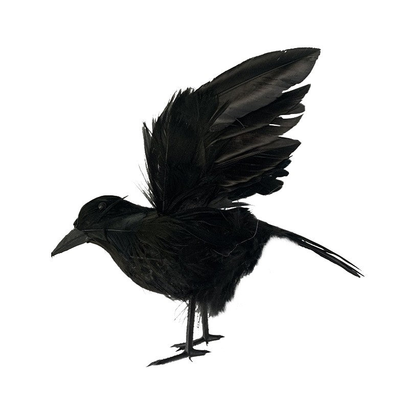 3/4/6Pcs Simulation Black Crow Animal Model Artificial Crow Black Bird Raven Home Decoration Party Prop Garden Decor 20x9x6cm