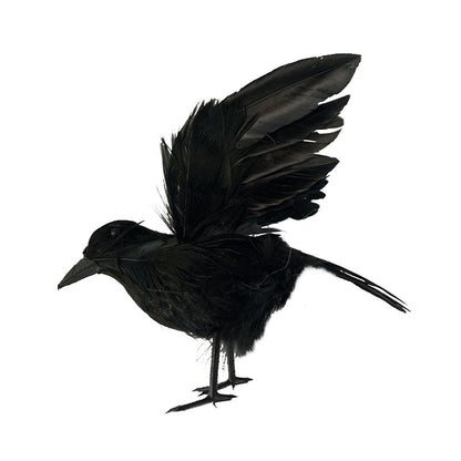 3/4/6Pcs Simulation Black Crow Animal Model Artificial Crow Black Bird Raven Home Decoration Party Prop Garden Decor 20x9x6cm