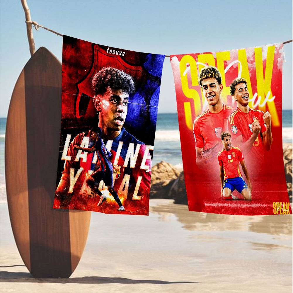 Popular Football Stars L-Lamine Y-Yamal Microfiber Beach Towel Absorbent dry Soft Yoga Swimming Resort Mountain Climbing Towel