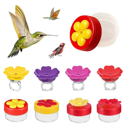 Alimentadores de anel para beija-flor em formato de flor, bebedouros de pássaros para exterior, jardim, quintal, bebedouros para pássaros de estimação, suprimentos para beber água.