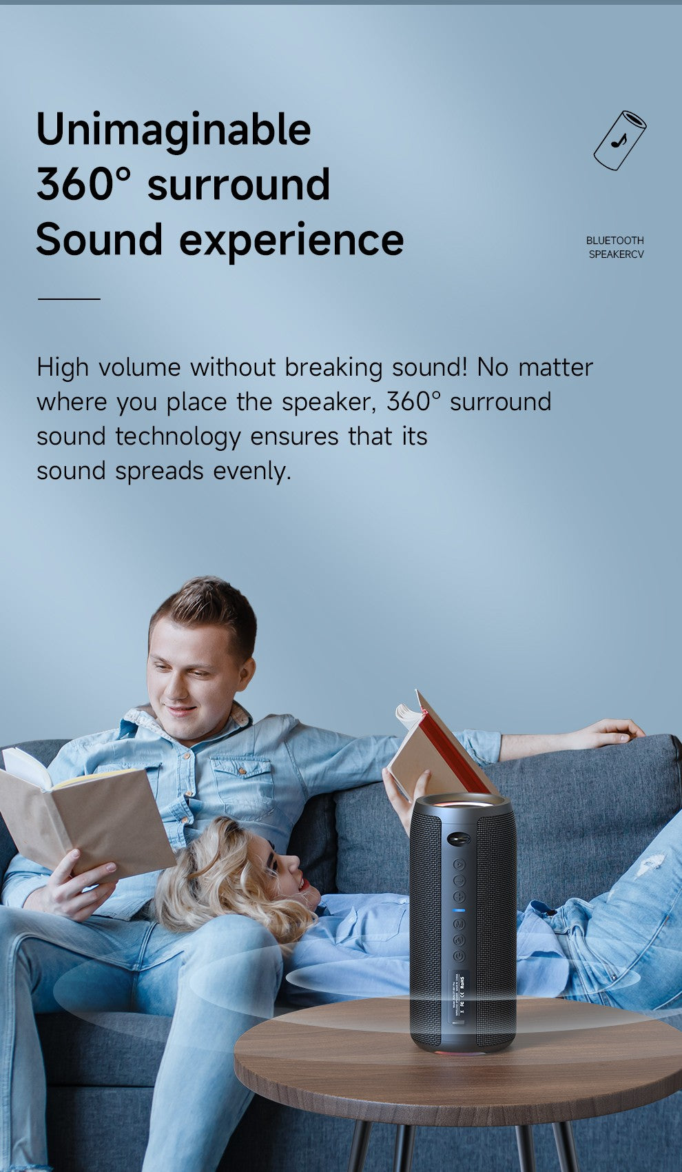 Zealot-S51Pro High-power Bluetooth Speaker 40W 3D Stereo Bass Bluetooth Speaker Portable IPX5 Waterproof Suitable TWS Boom Box